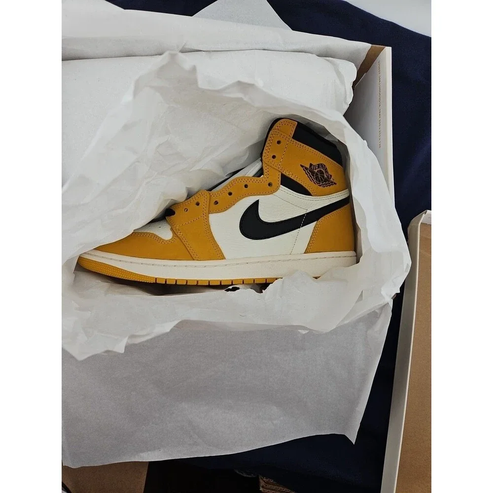 Size 10.5 - Air Jordan 1 Retro OG High Yellow Ochre with Box
